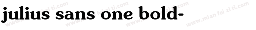 julius sans one bold字体转换